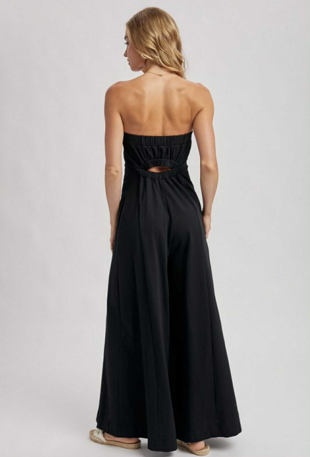 Sleeveless wide leg jumpsuit