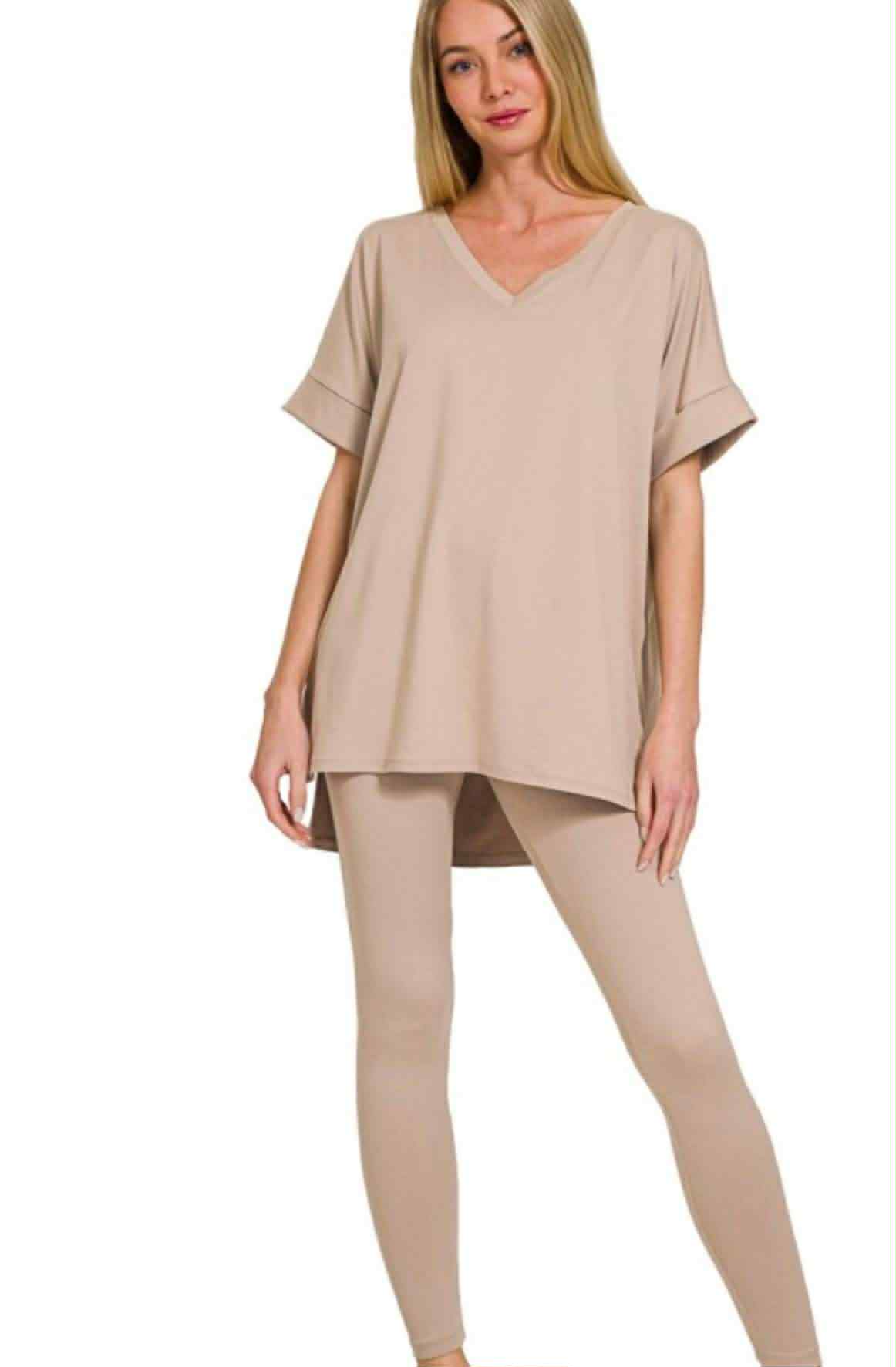 Short sleeve leggings set