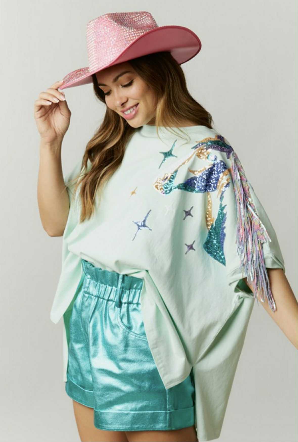 Horse sequin tee