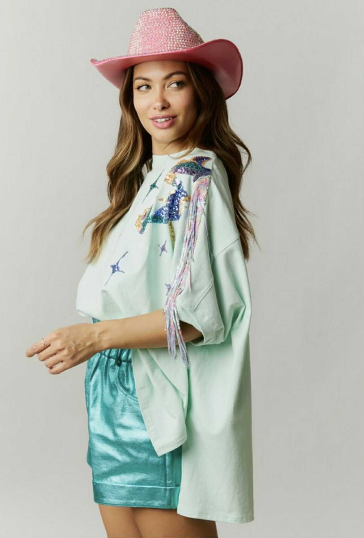 Horse sequin tee