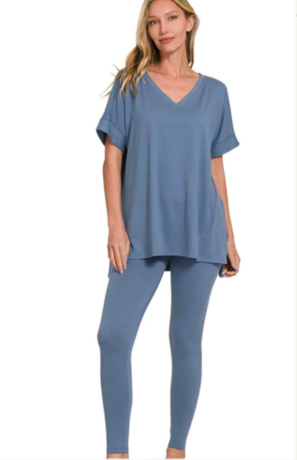 Short sleeve leggings set