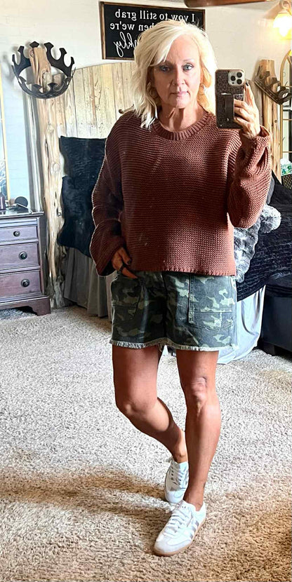 Long sleeve lightweight sweater