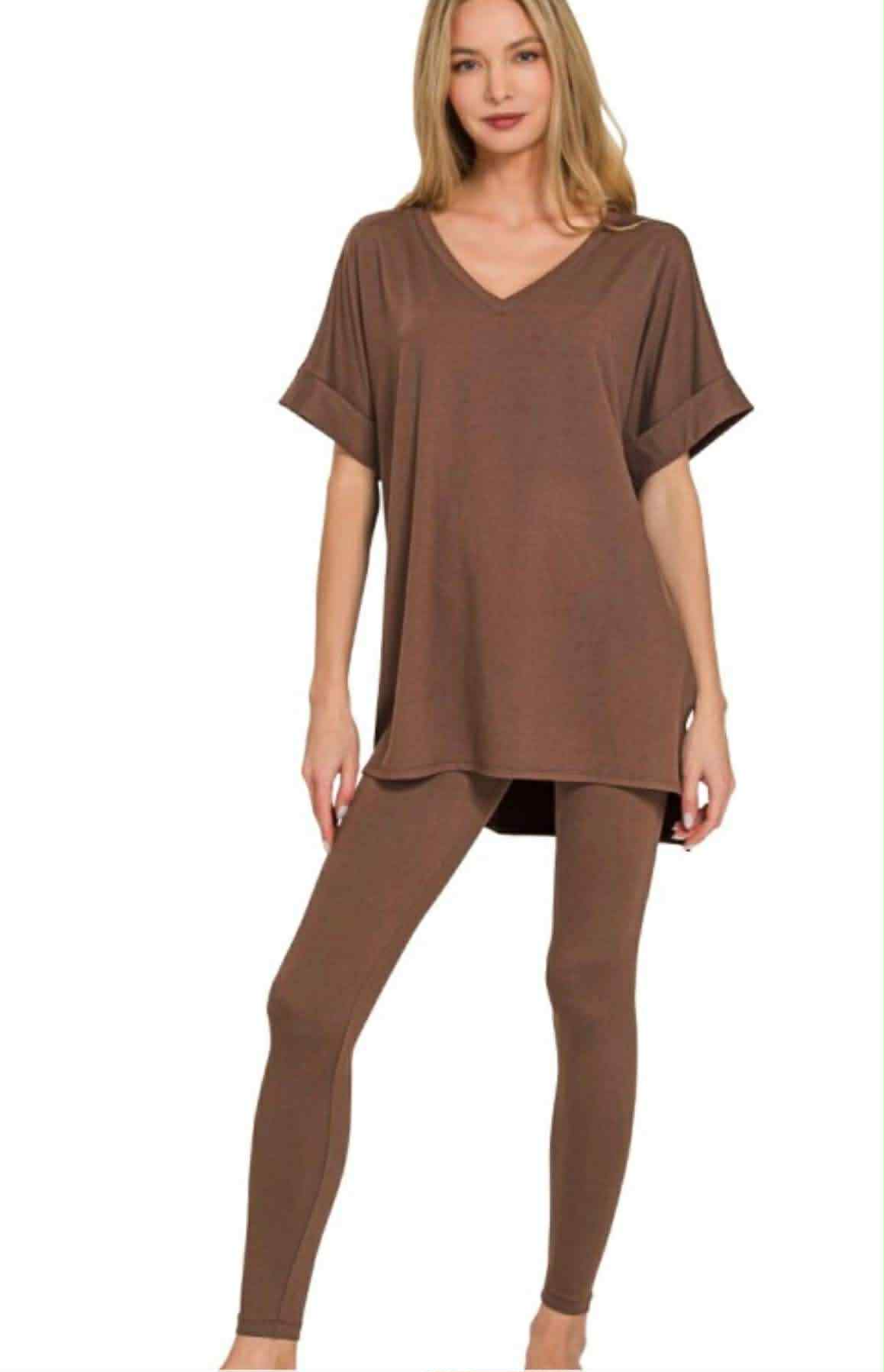 Short sleeve leggings set