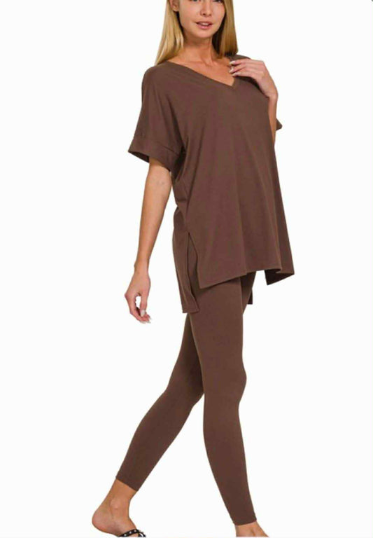 Short sleeve leggings set