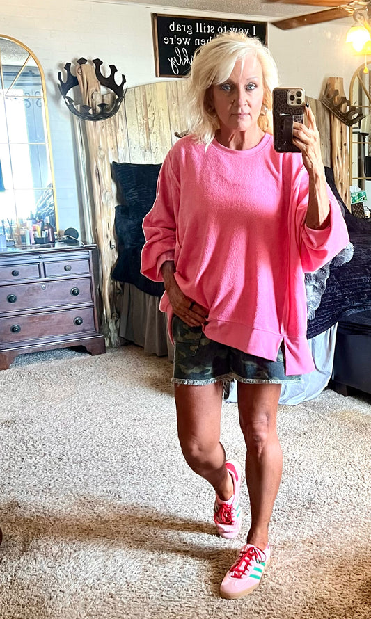 Taffy pink pullover