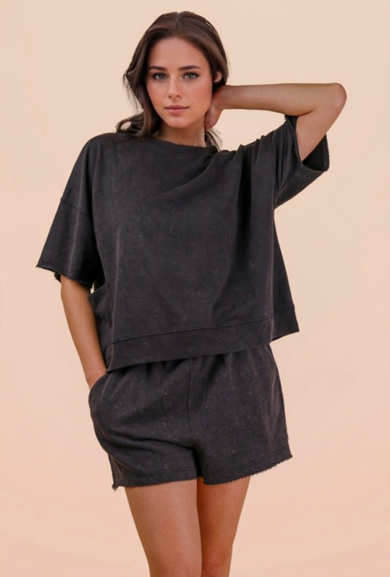 Black short set