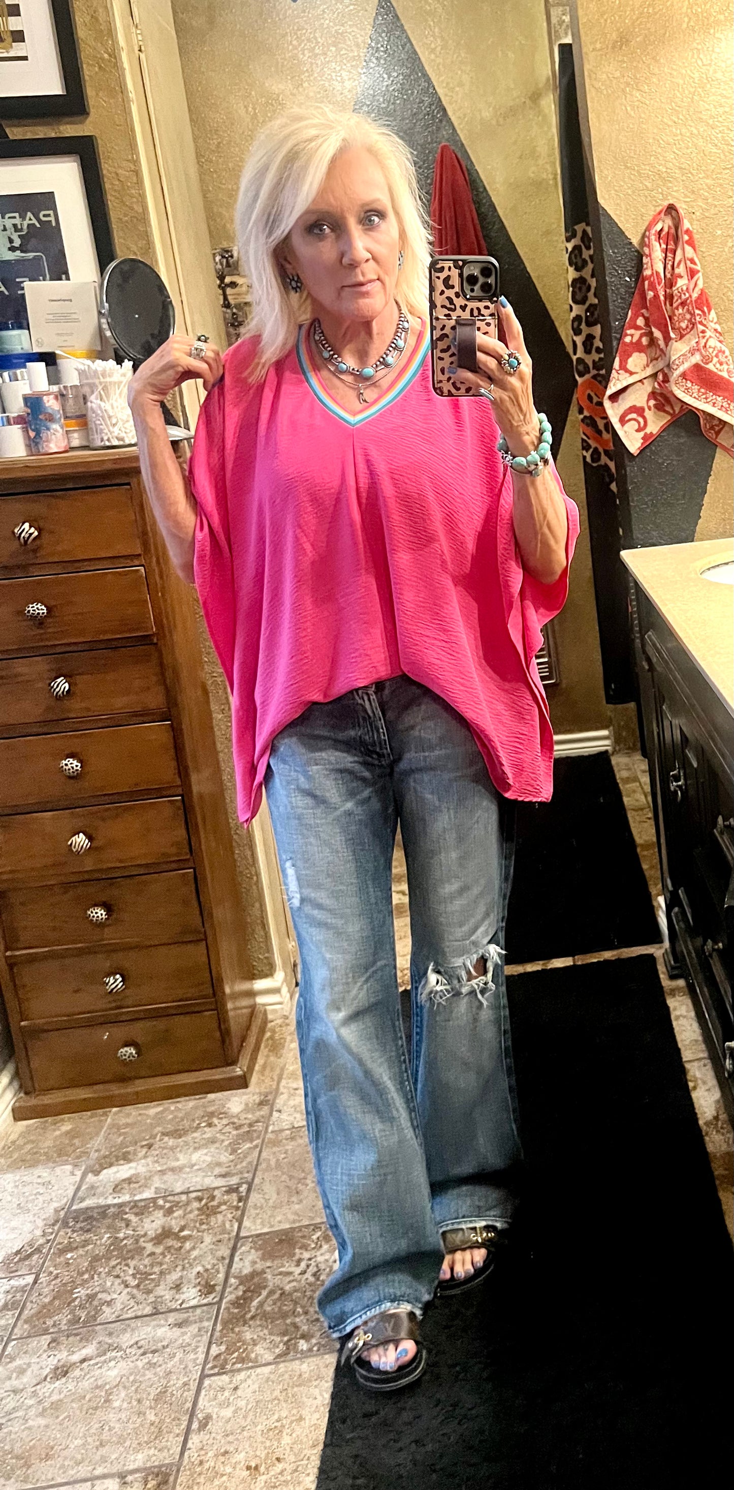Hot pink top