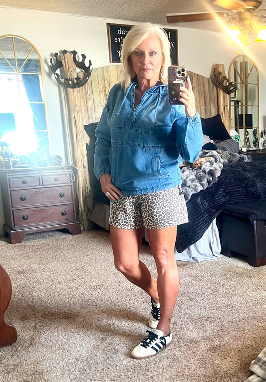 Denim hoodie