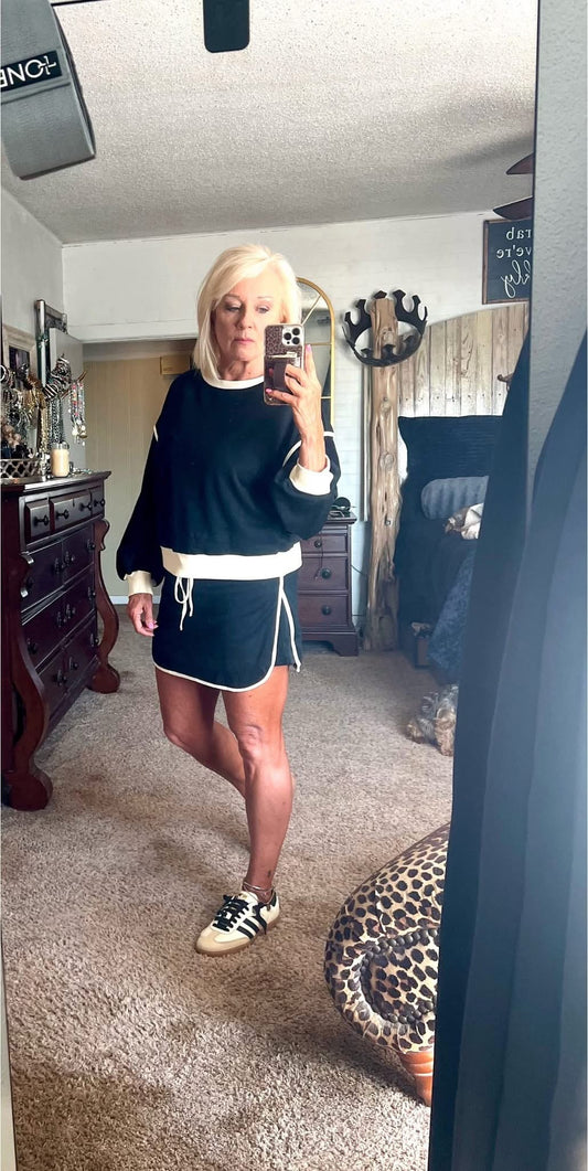 Long sleeve skort set
