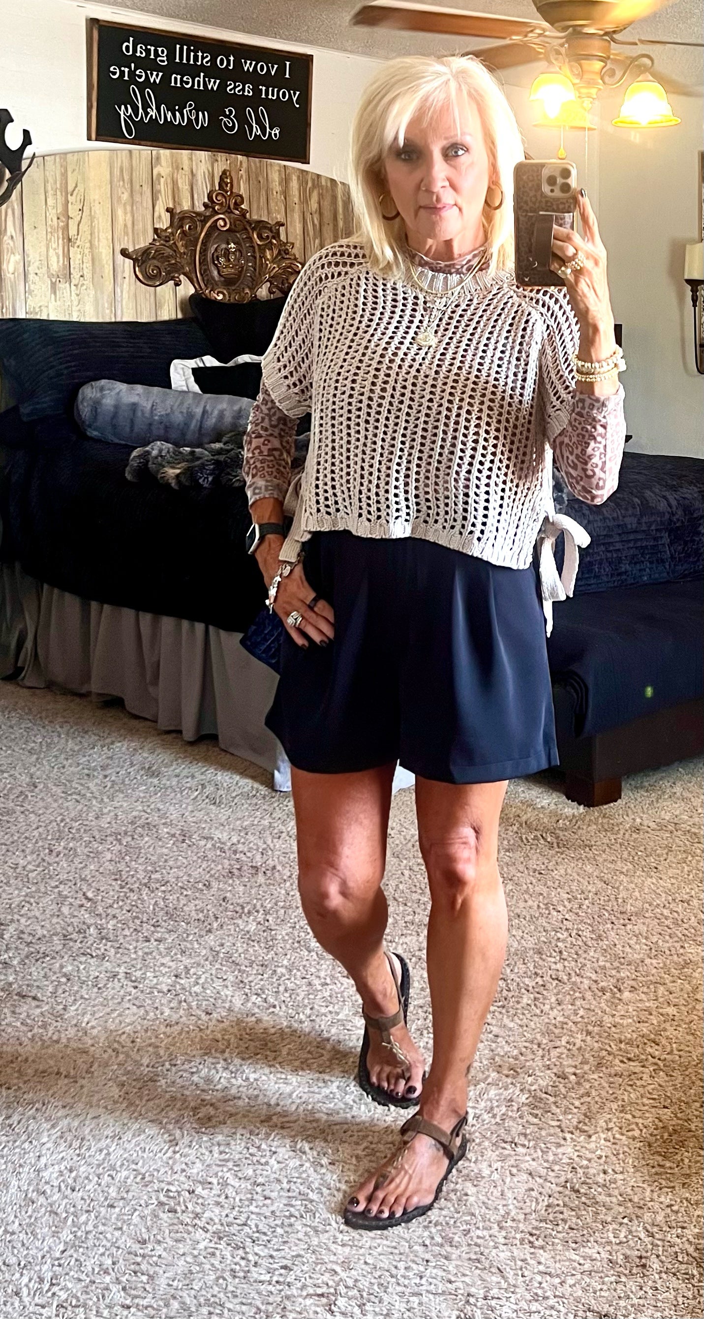 Sweater with side tie