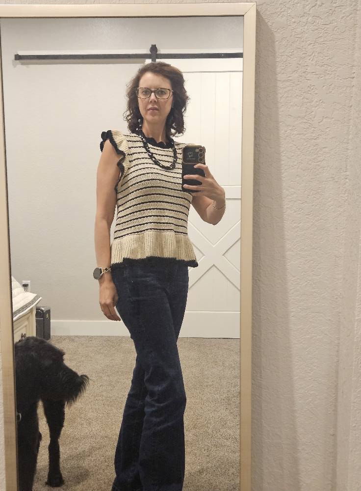 Black and cream stripped sweater