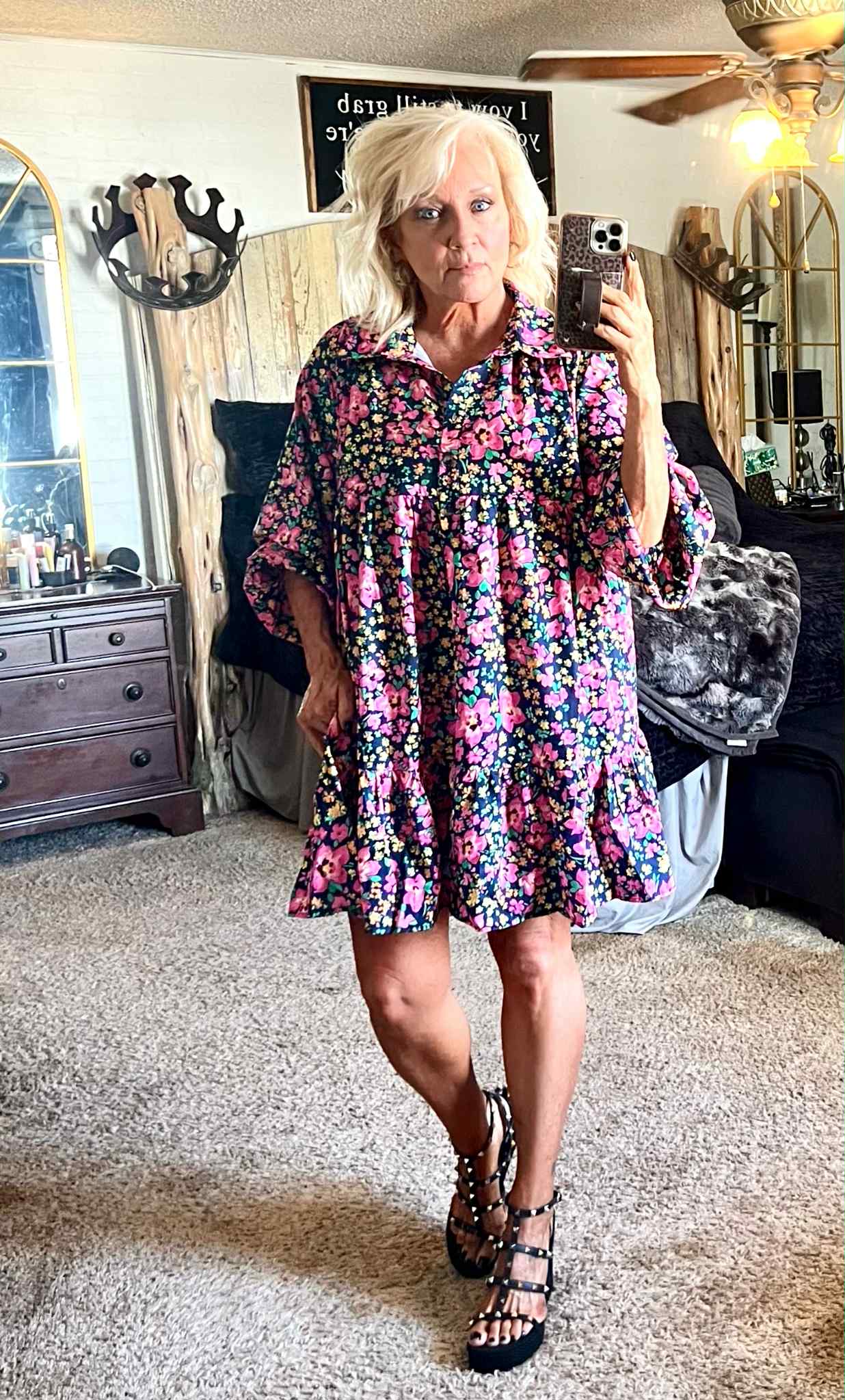 Floral long sleeve dress