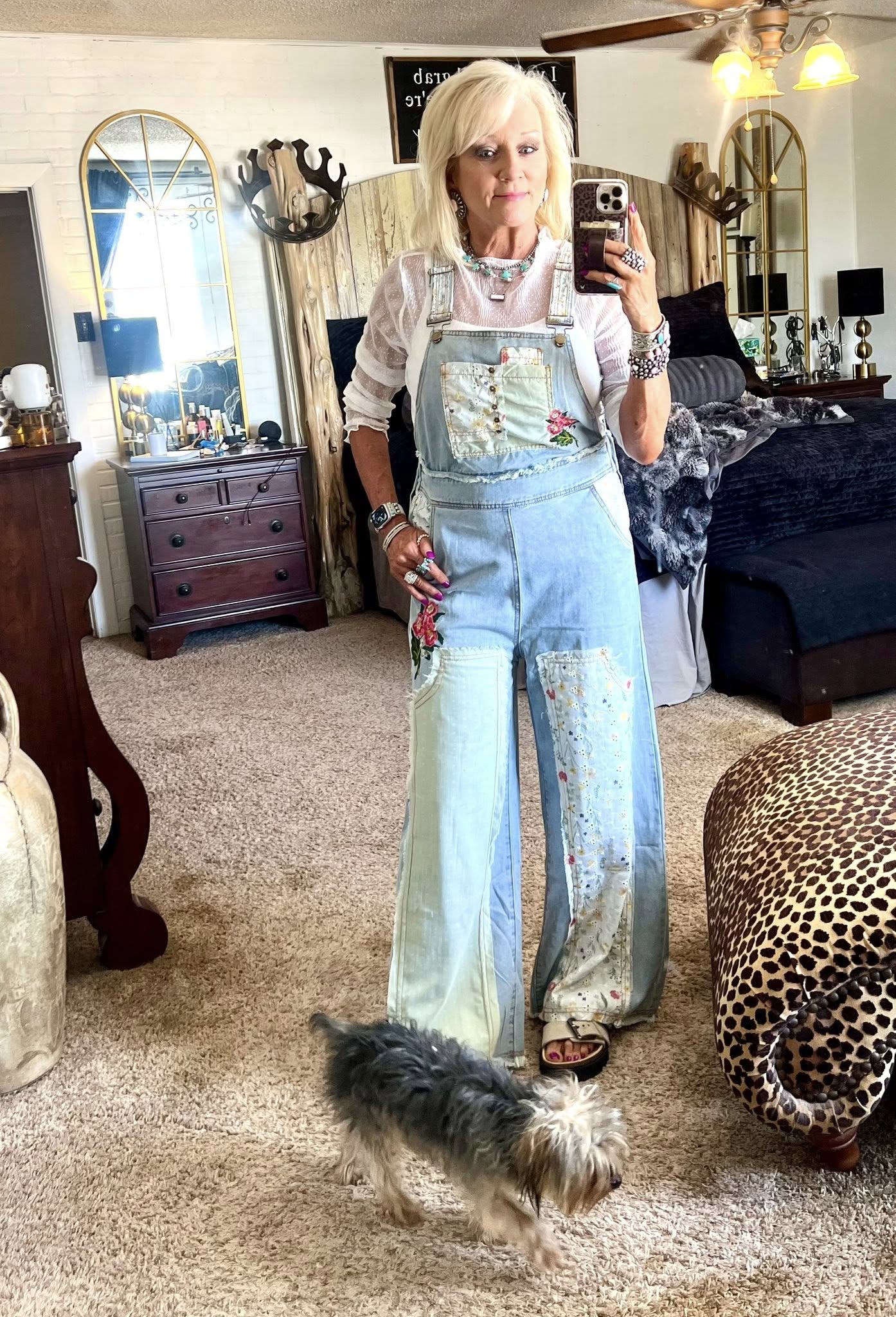 Patch detail overalls